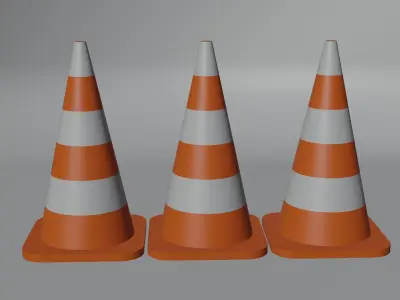 Traffic cones  3D model purchase