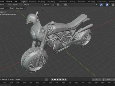 Dirtbike 3d Model 3D model