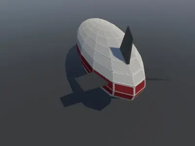 Lowpoly Blimp - Game Ready airship 3D model