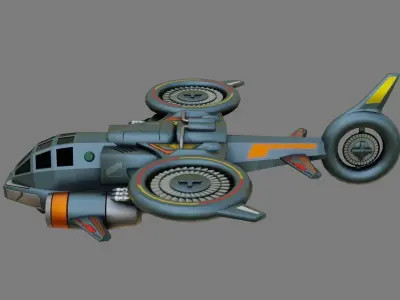 Sci-Fi Drop Ship - Low Poly - Game Ready - PBR Low-poly 3D model purchase