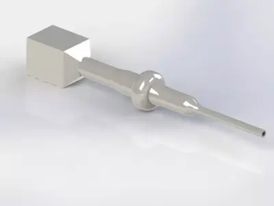 injector stainless steel tube with hole in it Free 3D model