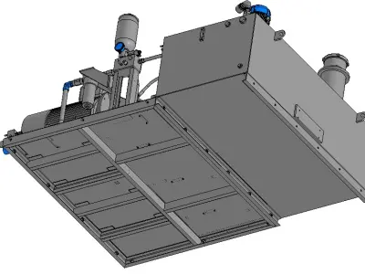 Hydraulic station 500L 3D model