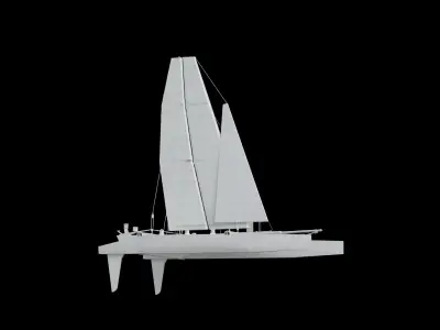 Catamaran Sailing Boat 3D print model