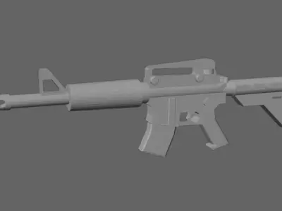 M16 weathered 3D model