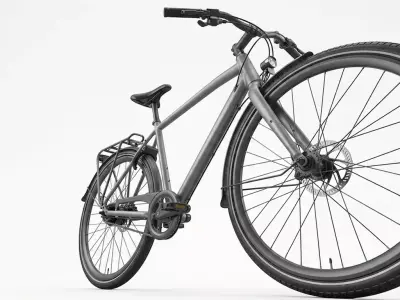 Sleek Modern Urban Commuter Bicycle 3D model
