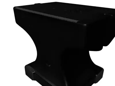 Industrial Anvil Vise Base Low-poly 3D model