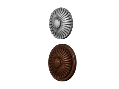 Round antique rosette 3D print model