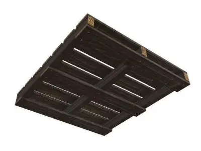 Wooden Pallet Low-poly 3D model 17