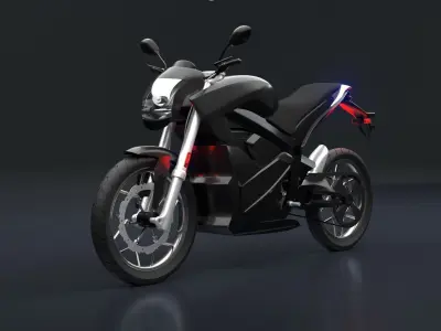 Motorcycle futuristic electric 3D model