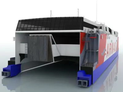 Alboran fastferry 3D model by crystalstudios