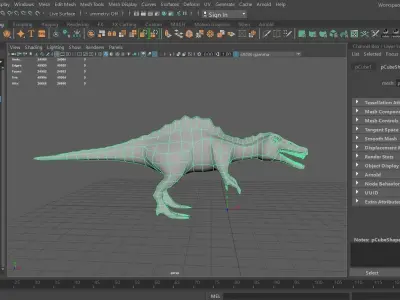 Dinosaur Low-poly 3D model get