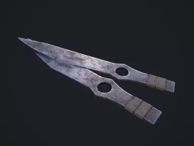 Throwing Knife Low-poly 3D model buy