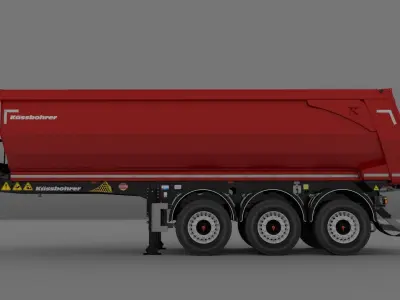 Kassbohrer Dumper - Tipper Trailer  Low-poly 3D model