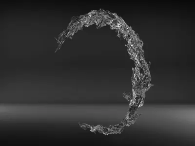 Water splash 3D model purchase