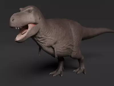 Tyrannosaurus Rex Rigged Low-poly 3D model