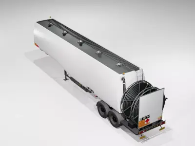 Airport Fueltruck Trailer Low-poly 3D model