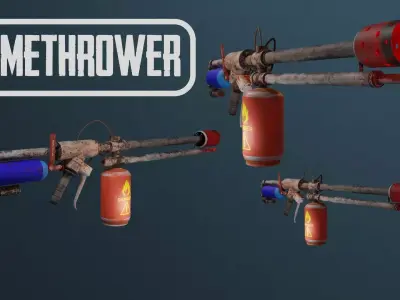 Flamethrower 3D model purchase