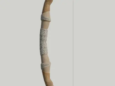 Bow Old Wood Low-poly 3D model