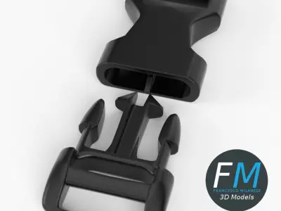 Snap buckle 3D model