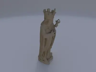Ivory Figurine of Kings 3D model