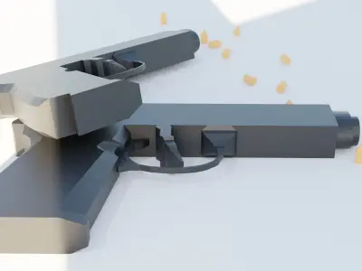 PISTOL two guns Low-poly 3D model