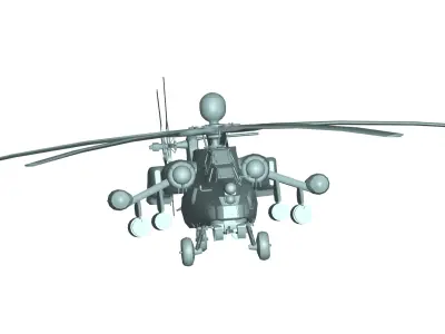 Mil Mi-28 3D model buy