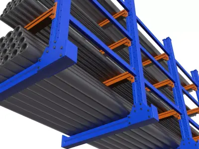 Cantilever Racking System 3D model purchase