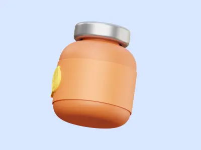 Supplement Gym Illustration Low-poly 3D model