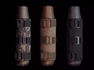 Simple Suppressors Low-poly 3D model
