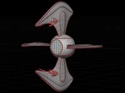 Lowpoly Security Drone  Low-poly 3D model