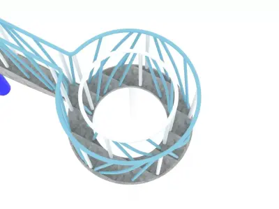 Industrial Anchor Platform With Railings 3D model