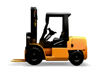 Realistic Forklift Truck 3D Model Low-poly 3D model