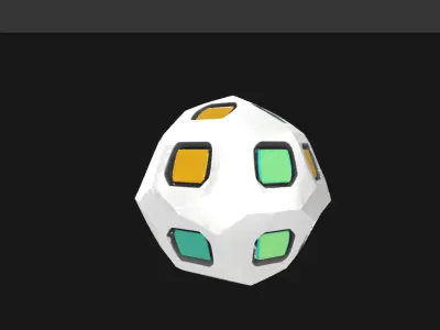 Geometric Sci-Fi Shape - Futuristic 3D Model for Games Low-poly 3D model
