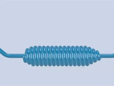 Retention spring brake shoes 3D model