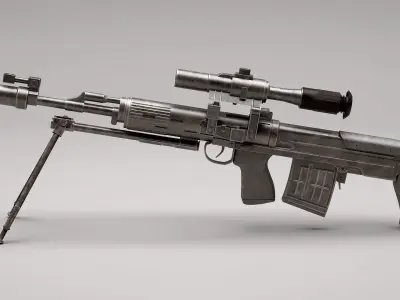 Dragunov SVU 3D model purchase