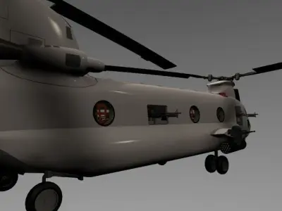 Tanker chinook helicopter - chinook helicopter 3D model