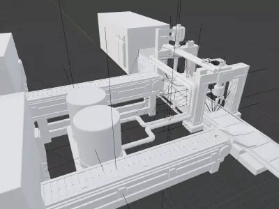 Factory for Beauty Product 3D model