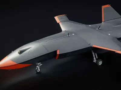 MQ-28 Ghost Bat Game Ready Drone Low-poly 3D model