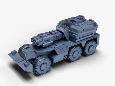 tank gun turret 4 variants 3D print model
