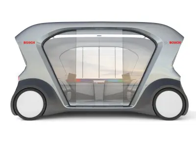 Electric Bosch IoT Shuttle with Interior 3D model purchase