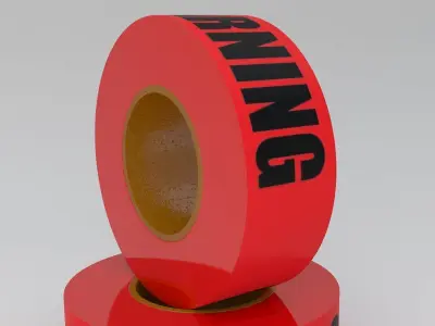WARNING Tape Red 3D model