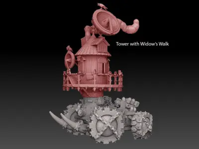 Panzer Buggy Mobile Tower 3D print model