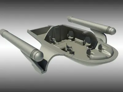 Matt Jefferies TOS Concept Shuttle 3D print model
