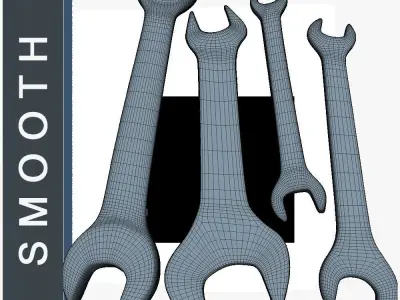 Wrenchs Low SM Low-poly 3D model