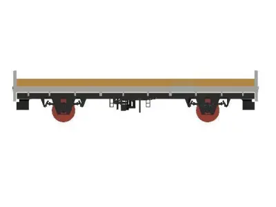 OO Model Railway BR Seahorse ZCA Ballast Wagon 3D print model