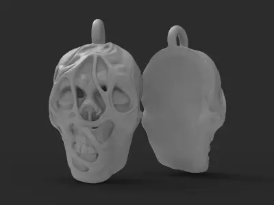 Skull pendant 3D print model
