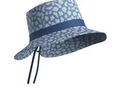 Denim Sun Hat 3D model