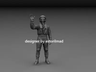 NATO EUROFIGHTER TYPHOON AIRCRAFT PILOT v2 3D print model