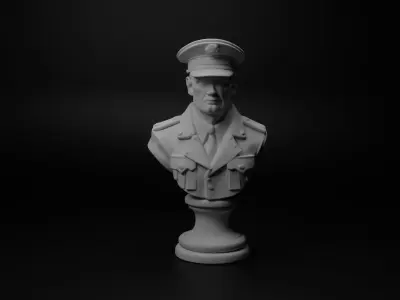 Marine Soldier Bust Chess 3D print model buy