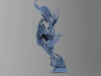 Haunted mansion archway statue 3D model